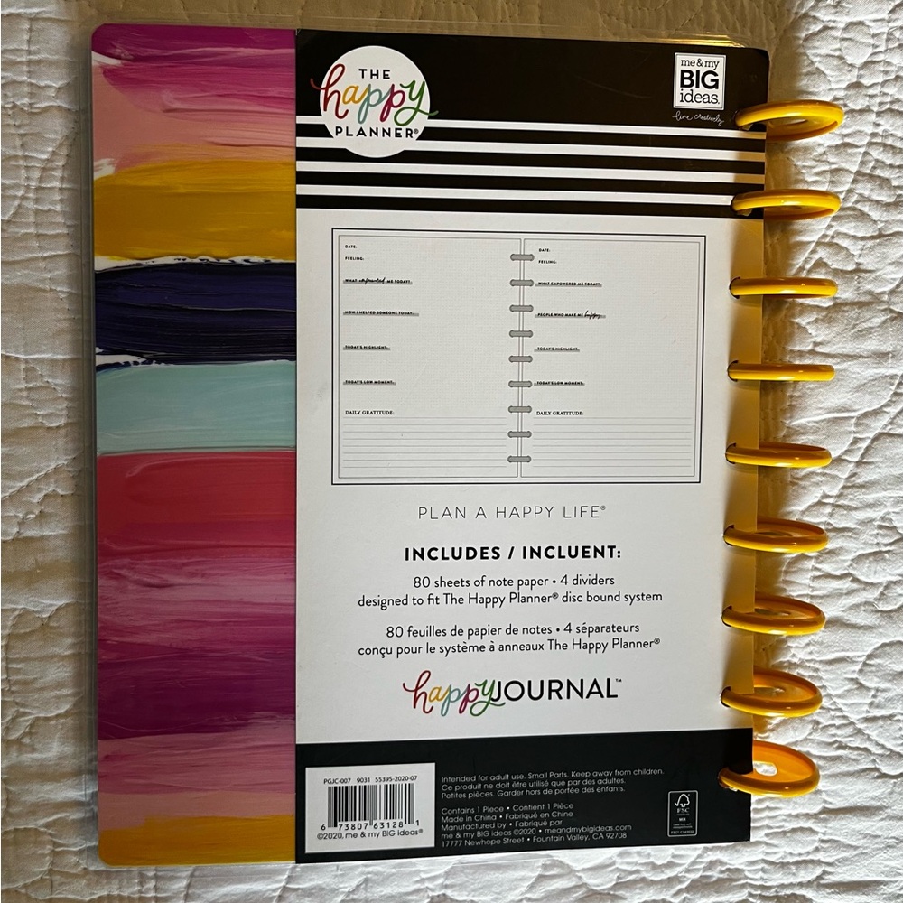 Colorful Striped Journal with Yellow Rings - Picture 9 of 9